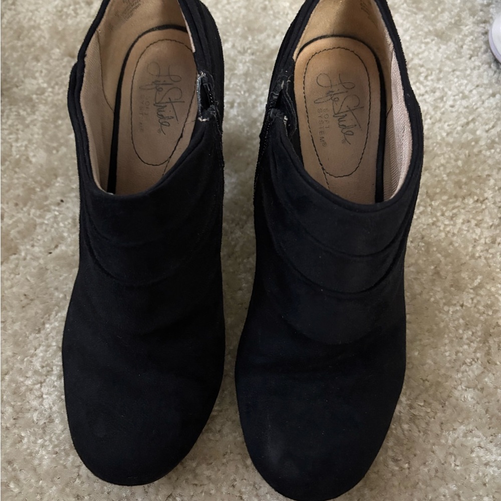Life Stride Black Corie Ankle Booties
